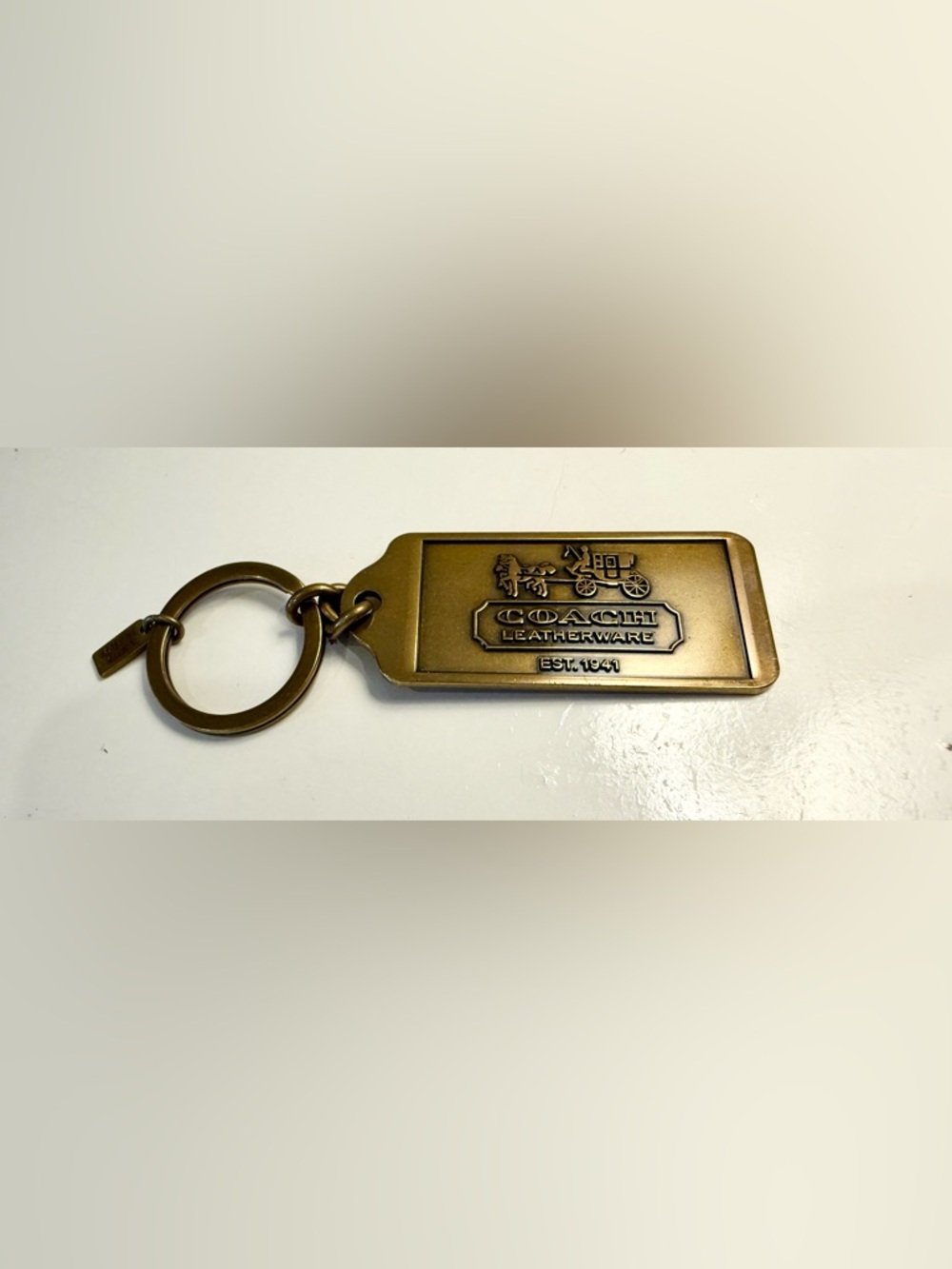 New Coach Antique Gold  Keyring Tag